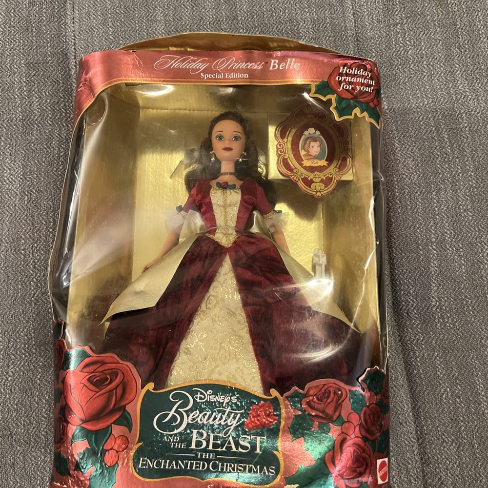 Disney Beauty &The Beast Barbie Doll 1997 Holiday Princess Bell  16710